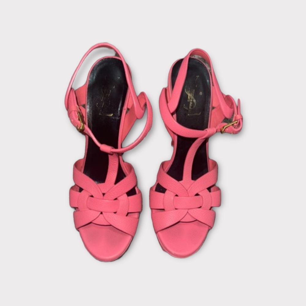 TRIBUTE PLATFORM SANDALS IN LEATHER